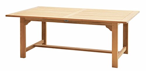 Ploß Ploß Teakholz-Tisch Pasadena - Premium Gartentisch mit FSC-Zertifikat - Terrassentisch aus hochwertigem Naturholz - Esstisch in Braun für 8 Personen - Teak-Gartenmöbel mit polierter Oberfläche