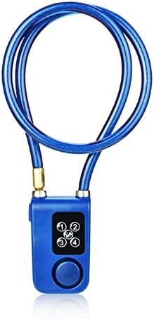 Blue Smart Keyless Alarm Bike Lock, Alarm Padlock with 110db & Ip44 Waterproof, Anti-Theft Chain Lock for Motorcycle/gate/Gates/Bicycles