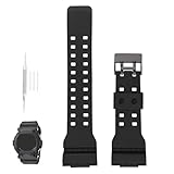 XIW Correa de reloj compatible con Casio G-Shock 10437723 GD350 GD-350 de 29 mm × 16 mm, correa de resina de repuesto para hombre, correa de mujer, color negro