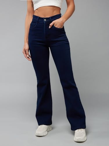 Image of Dolce Crudo Boot Cut High Rise Cropped Jeans for Women