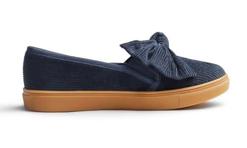 Image of FEVERSOLE Women's Casual Slip On Sneaker Fashion Bow Tie Loafer Flats