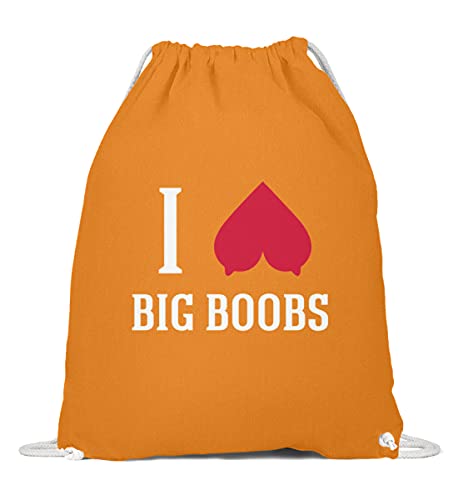 Me encantan las tetas grandes Gymsac de algodón mochila de cuerdas ligera con frases de humor