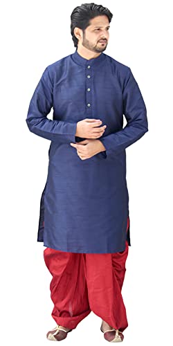 Image of Om Shubh Mangalam Men's Silk Ethnic Wear Dhoti Kurta Set For Wedding