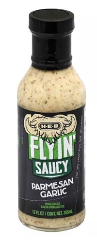 HEB Flyin Saucy Wing Sauce 12oz - 1 bottle (Parmesan Garlic)