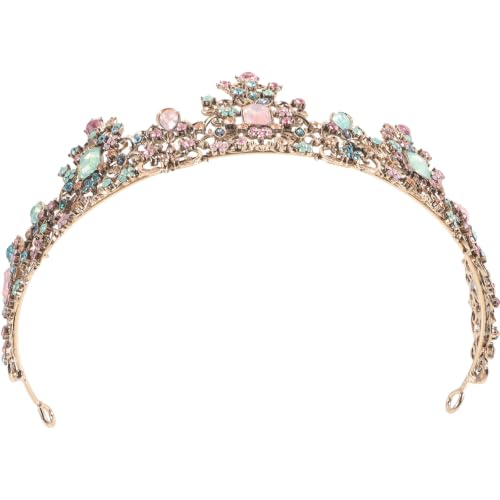 Tiara retro para novia cómoda gemas aleación banquetes compromisos nupciales TEHAUX