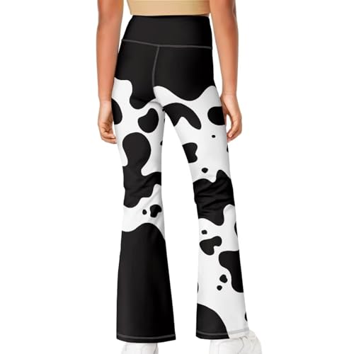 Cow Yoga Pants for Girls 5-14 Lovely Flare Leggings for Girls Bell Bottoms4