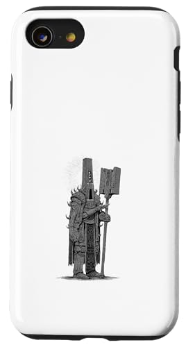 Carcasa para iPhone SE (2020) / 7/8 Guerrero Xilografía Samurai Armadura Arte Oscuro