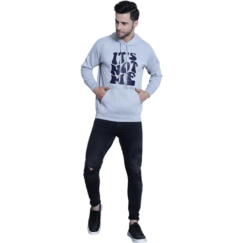 Image of Mack Jonney Printed Hooded Cotton Fleece Hoodie for Men-MACK32358