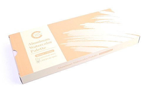 Color Around Aluminum Watercolor Palette (30 Well(11.93"x5.39"x0.83"))