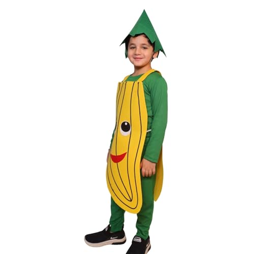 Image of Kaku Fancy Dresses Fruit and Vegetable Costume Paper Cutout with Cap For Kids | Healthy Food Costume For Boys & Girls (Tracksuit Not Included)