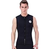 ウエットスーツ ベスト メンズ 3mm ネオプレン 裏起毛素材 フロントジップ サーフィン ベスト ダイビング スノーケリング Lサイズ