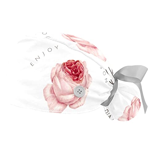 Casquettes de travail pour hommes femmes JDEZ rose chapeaux bouffants légers anti-poussière