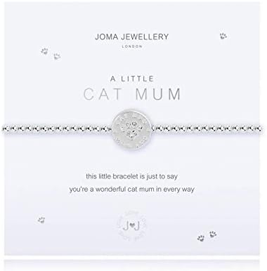 Joma Jewellery a Little Cat Mum Bracelet, silver, 7.5 inch