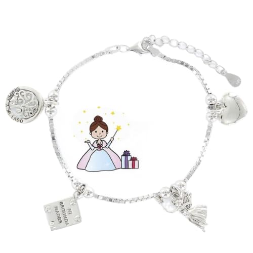 Pulsera de plata profesiones (Madrina)