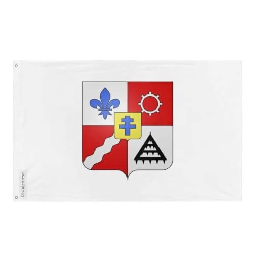 Pixelforma Bandiera di San Giacinto in diverse misure 100% poliestere stampa con doppio orlo 3. Striscia bianca senza occhielli, 192 x 288 cm