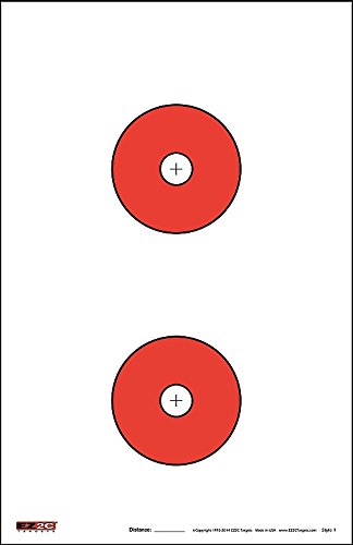 Tear-Off Pad of Paper Shooting Targets Range Practice Clay USA Made by EZ2C Style 1 (25 Pack)