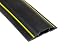 Vineto Floor Cord Protector 6.5 Ft Black PVC Heavy Duty 3 Channel Raceway to Cover and Conceal Cables and Wires for Indoor and Outdoor Offices, Garages, Concerts, Warehouses