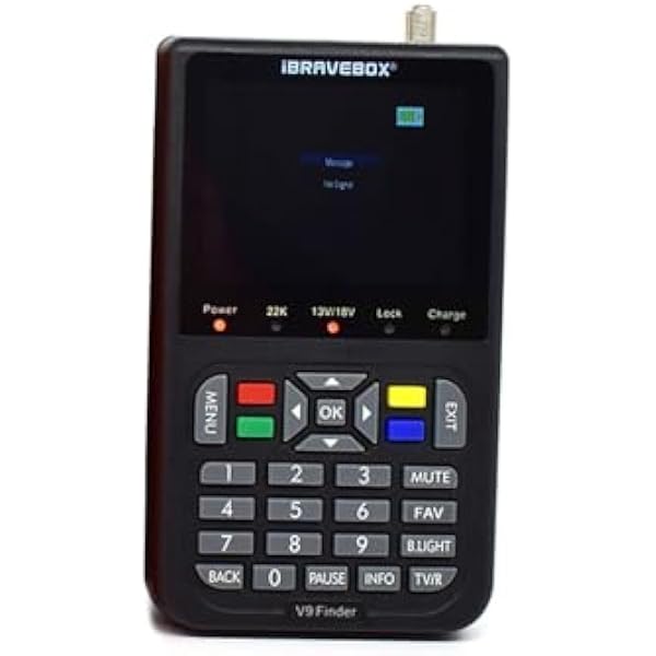 Cyfrowa wizjer satelitarny V9 z wyświetlaczem LCD Cyfrowy miernik siły sygnału satelitarnego Do instalacji antenowej(Black)