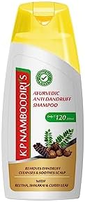 K.P. NAMBOODIRI S Ayurvedic Anti Dandruff Shampoo With Reetha, Shikakai & Curry Leaf - 200Ml X 2(Pack Of 2)