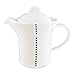 Seltmann 001.505103 Savoy - 1 caffettiera rotonda, in porcellana, colore: Beige/nero, 34609 con decorazione moderna, con coperchio bianco, 0,3 l, 9,8 cm di diametro, 13,5 cm di altezza, 2 pezzi