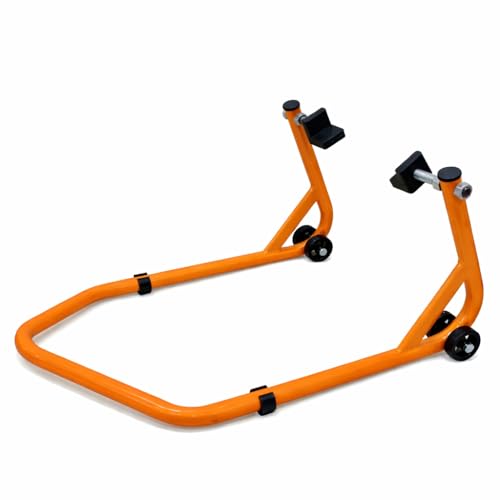 Image of Bike World Adjustable Rear Paddock Stand | (Up to 280kg) | Detachable Design | Easy Bike Maintenance | Strong Build | Wide Tyre Support | Pack of 1 (Orange)