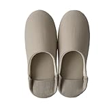 [Sleep Tailor] 日本製 バブーシュ リネン コットン スリッパ ルームシューズ 綿 麻 山形県産 メンズ レディース キッズ 子供 2way 洗える フラットシューズ 北欧 オールシーズン 阿部産業コラボ (キャラメルラテ, Ｌサイズ 25～27cm)