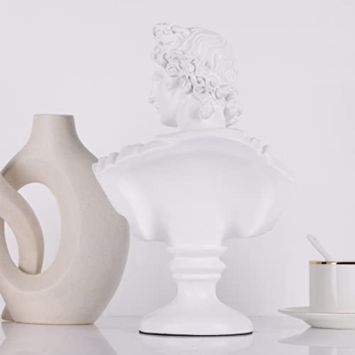 Apollo Bust,Greek Apollo Statue David Head Resin Sculptures,Home Décor Office Décor,Michelangelo David Bust Figurine,For Coffee Table Living Room Collection Figurines Roman Decoration,Apollo Statue #TOP4