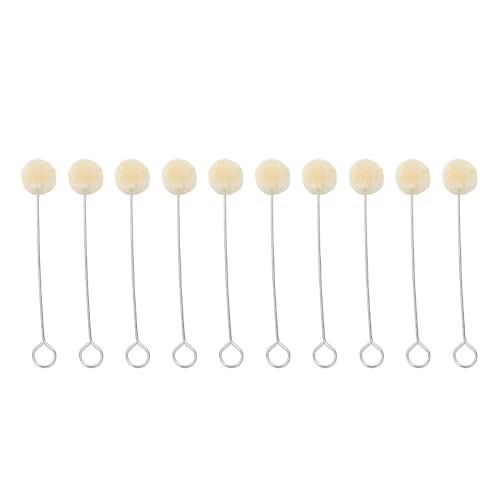 100Pcs Wool Daubers – Even Color Application Long Metal Handles Versatile Leather Dyeing Tools for Crafting Excellence