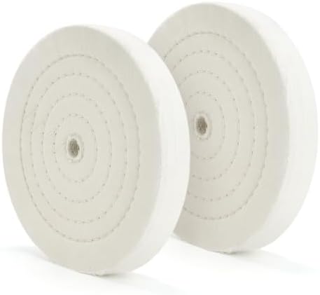 SCOTTCHEN Buffing Polishing Wheel 8" x 5/8" Arbor x 70Ply White Fine