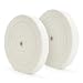 8 inch White Buffing Polishing Wheels for Bench Grinder with 5/8 Inch Arbor Hole Grit Fine (70 Ply) 2 PCS