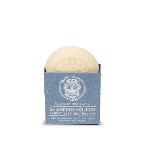 ABBATE Y LA MANTIA: Shampoo Solido per Capelli Grassi – Zafferano, Vitamina E e Argilla Verde – Ultra Delicato e Seboregolatore – 125g – Made in Italy