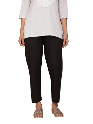 Image of TWIN BIRDS Women Cotton Kurti Pants | Straight Fit Ethnic Daily Trousers
