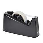Rapesco RPTD500B Germ-Savvy Antibacterial, 500 Heavy Duty Tape Dispenser, Black