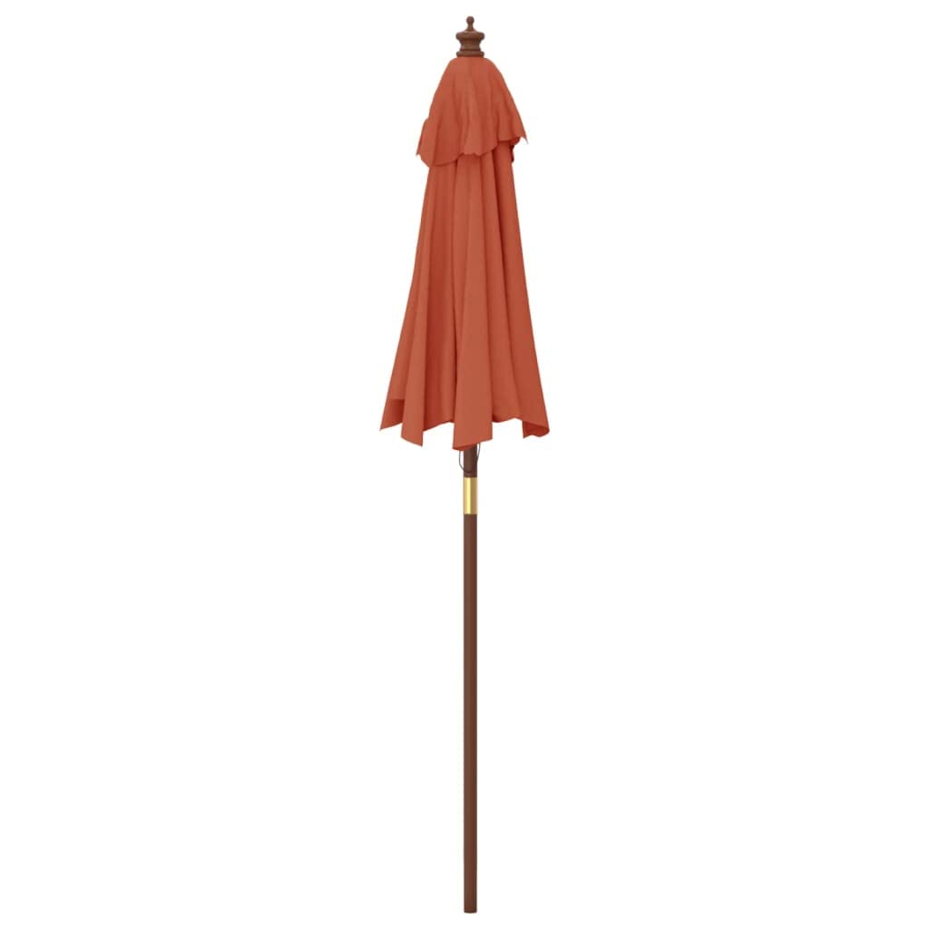 SYDE Ombrellone da patio blu celeste, 196 x 231 cm, con palo in legno