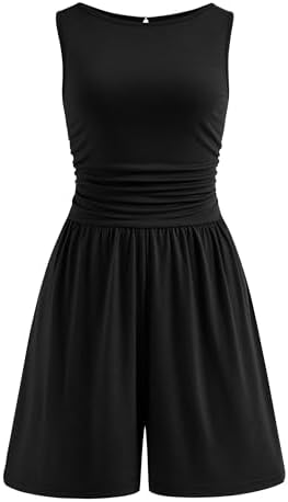 PRETTYGARDEN Summer Rompers for Women 2026 Dressy Casual Sleevele...