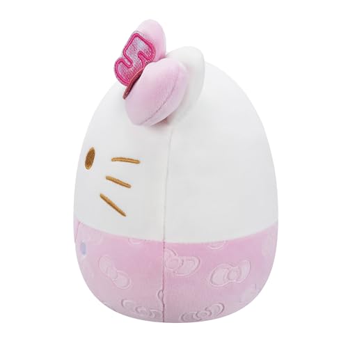 Squishmallows Original Sanrio 8-Inch 50th Anniversary Pink Embossed Hello Kitty – Official Plush - 4