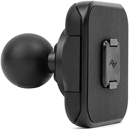 Peak Design Mobile Ball Mount Adapter, Locking, Non-Charging, SlimLink Mounting Technology, Push Button Release, Works with 1" Ball-and-Socket Phone Mount for Car, Truck, Motorcycle, Boat and More