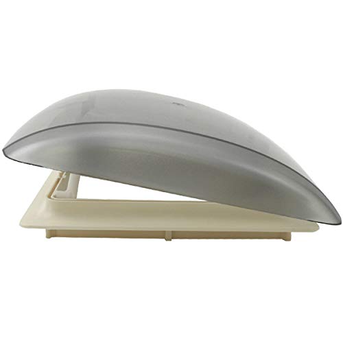 pro-Styling MPK Vision Vent S eco getönte Klarglas Dachluke Dachfenster Dachhaube 28 x 28 mit Rollo + Netz (Schwarz, Aerodynamisch, Kunststoff, Schraubmontage, Auto, Van, Geländewagen)