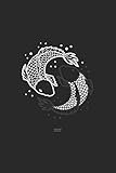  Ying-Yang Koikarpfen: ANGLER NOTIZBUCH / NOTIZHEFT A5 (6x9 inch) 120 Seiten kariert für Koi Fisch, Japan Fans, Yoga Tätowierte Sammler und Züchter  ... für, Asien Fans, Fischer Aquariumbesitz