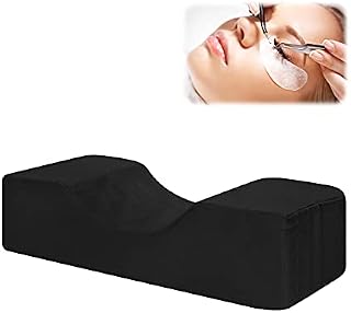 Yagosodee Eyelash Extension Pillow, U- shape Eyelash Grafting Pillow Ergonomic Memory Foam Pillow, Neck Support Beauty Salon Pillow for Eyelash Extension Black