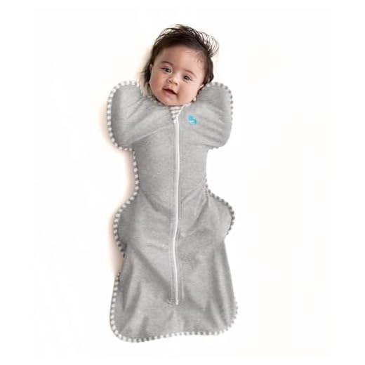 Love To Dream Swaddle UP, Gray, Small, 8-13 lbs, Dramatically Better Sleep, Allow Baby to Sleep in Their Preferred arms up Position for self-Soothing, snug fit Calms Startle Reflex
