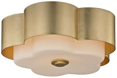 Troy Lighting Allure-2 Light Round Flush Mount-13.5 Inches Wide by 5 Inches High-Gold Leaf Finish