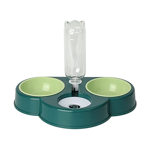 Dog Bowl Raised for Food Bowls with Detachable Stand 3 in 1 Pet Automatic Feeder with Water Fountain Multi Color