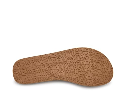 Sanuk Yoga Joy | Flip Flops for Women | Yoga Sandals For Women | Women's Beach Sandals | Memory Foam Footbed, Tan, 94