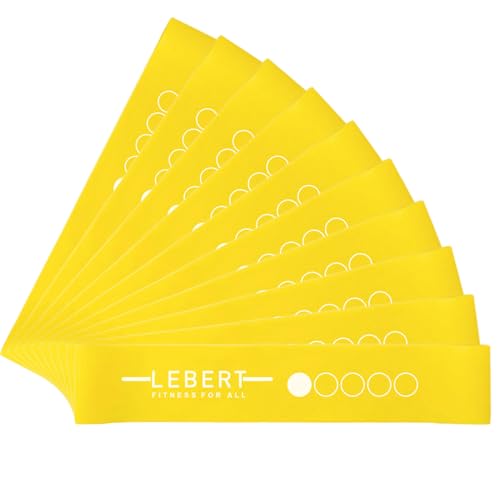 Lebert Mini Bands ensemble de 10 bandes élastiques jaunes