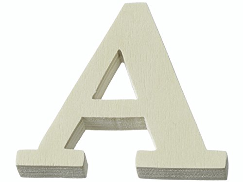 6 x Knorr prandell Holzbuchstabe A 8x8,2x1cm natur