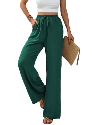 Vcindai Damen Hosen Lang Sommerhose Leichte Hohe Taille Freizeithose Vcindai Damen Hosen Lang Sommerhose Leichte Hohe Taille Freizeithose