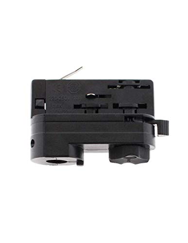 LEDBOX Conector foco a carril trifásico, negro