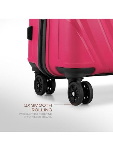 Image of Safari Cairo 8 Wheels, 5 Years Warranty (Cabin & Check-in) Polyproplyene Trolley Spinner Luggage Set of 2, 55Cm, 66Cm Small, Medium (Maroon)