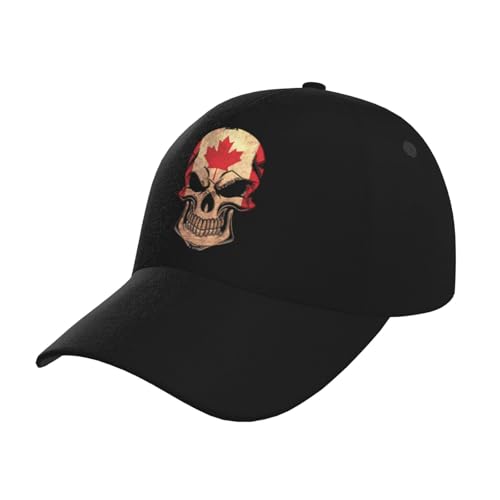 Canadian Flag Skull Baseball Hats for Men and Women - Classic Adjustable Hats